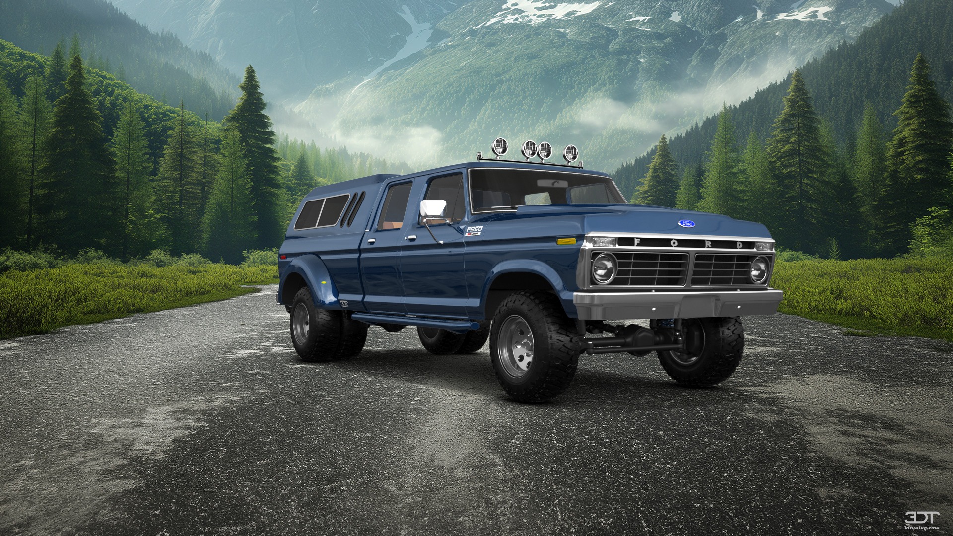 Ford F-350 Dually 4 Door pickup truck 1973 tuning