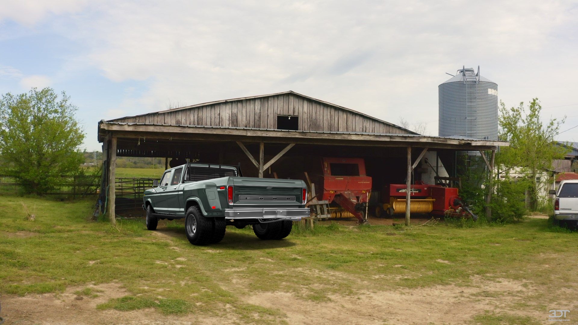 Tuning Ford F-350 Dually 4 Door pickup truck 1973
