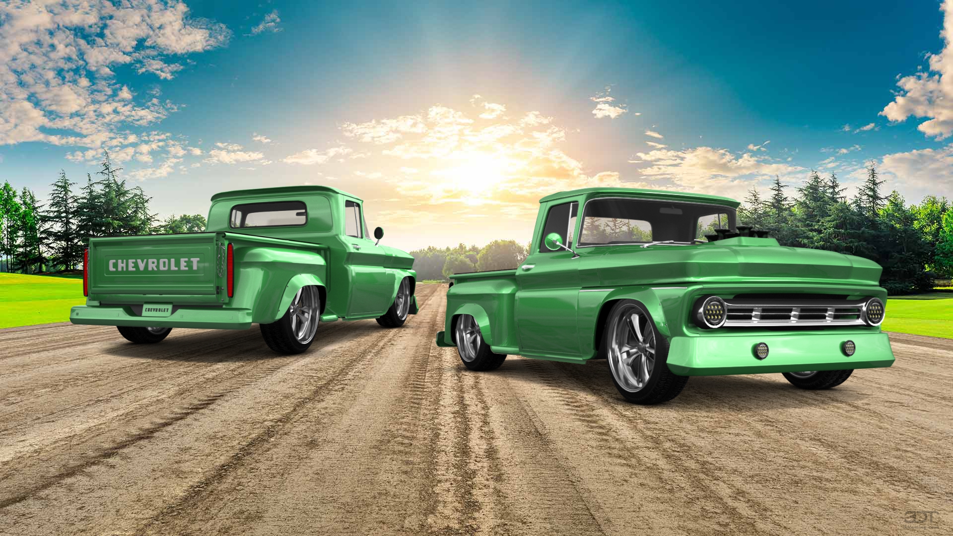 Chevrolet C-10 Stepside 2 Door pickup truck 1963 tuning