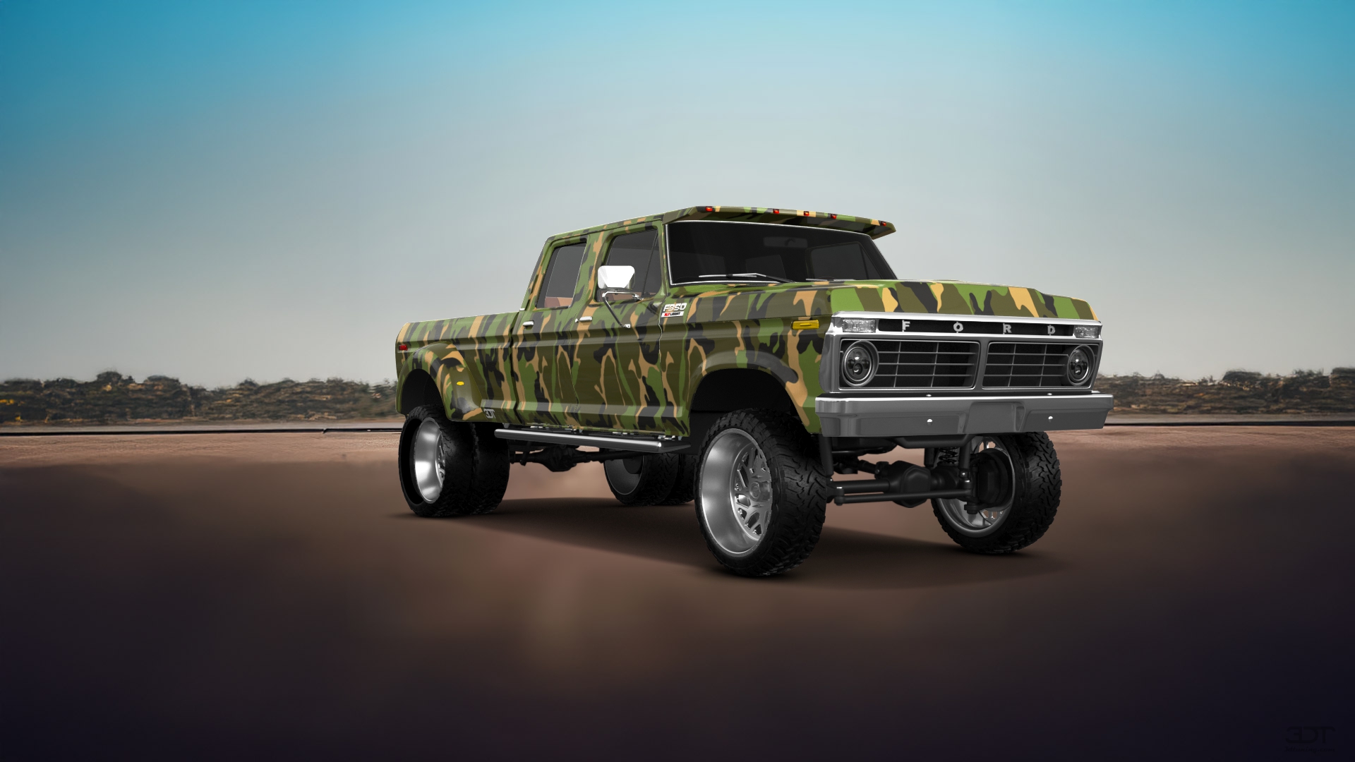 Ford F-350 Dually 4 Door pickup truck 1973