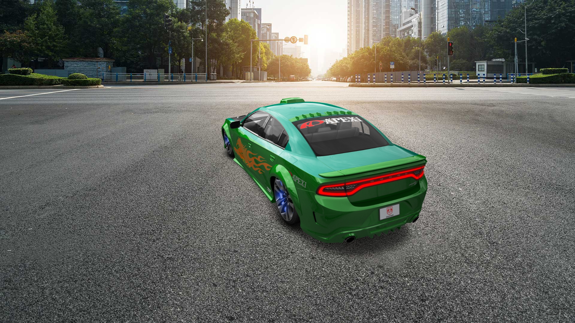 Tuned Green Dodge