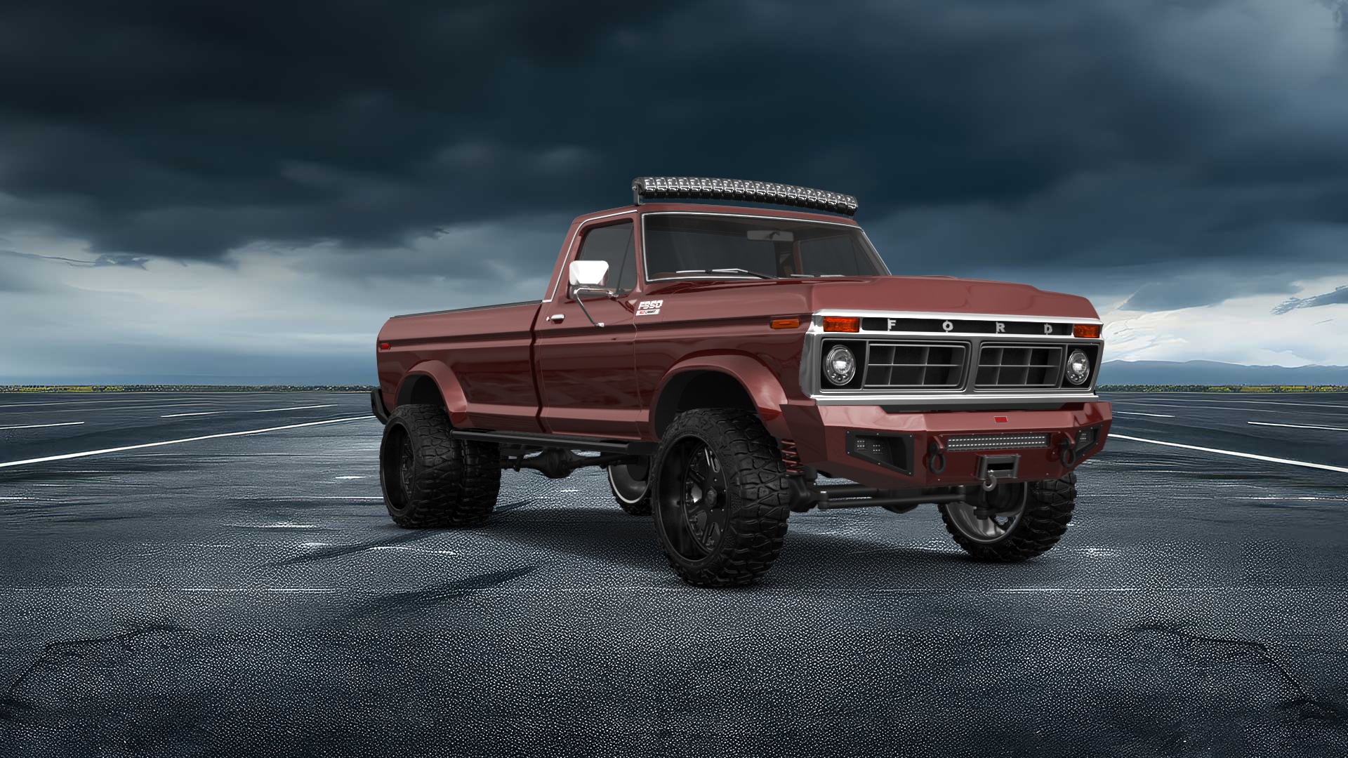 Ford F-350 Dually 2 Door pickup truck 1974 tuning