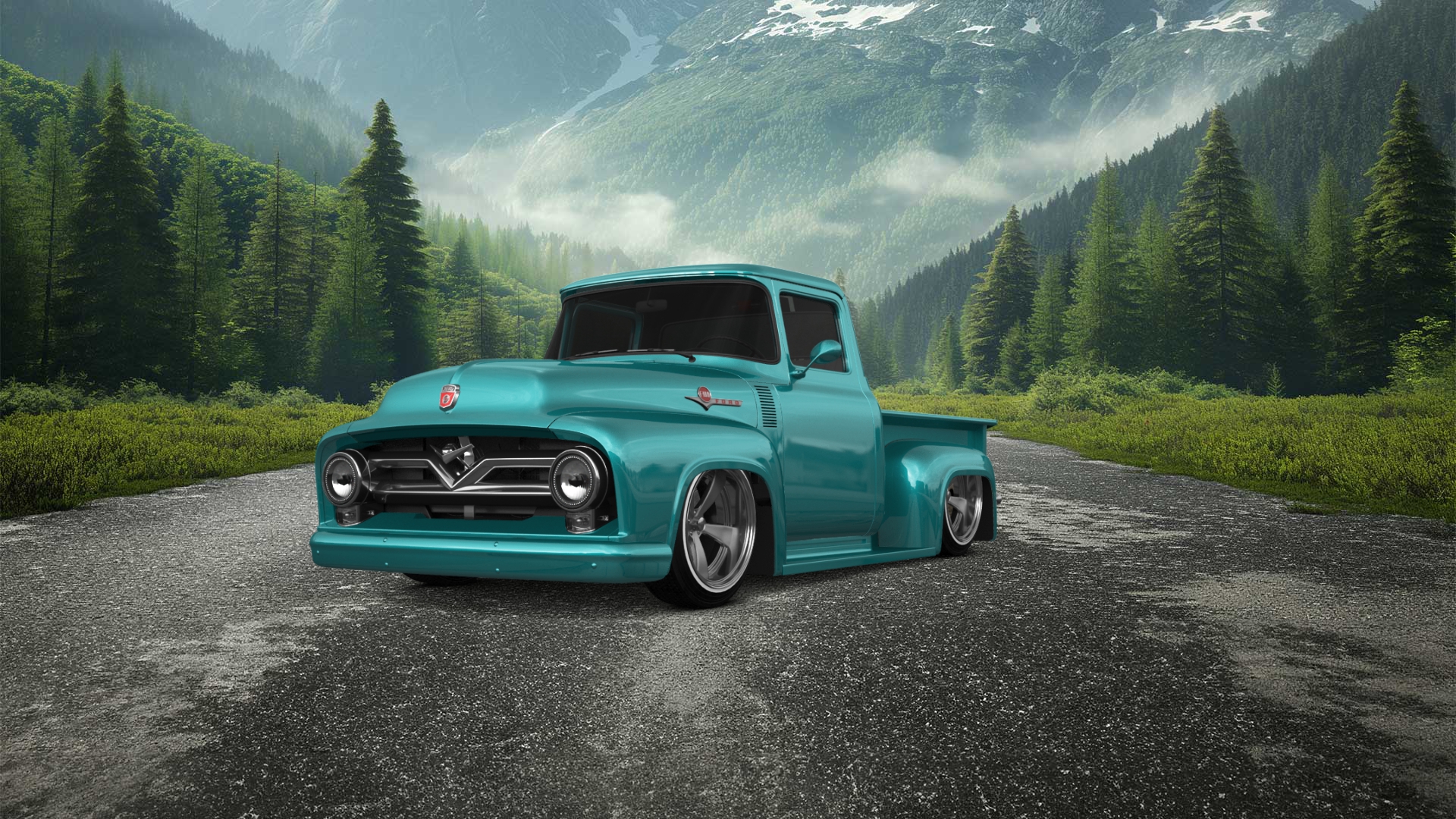 Ford F-100 2 Door truck 1956 tuning