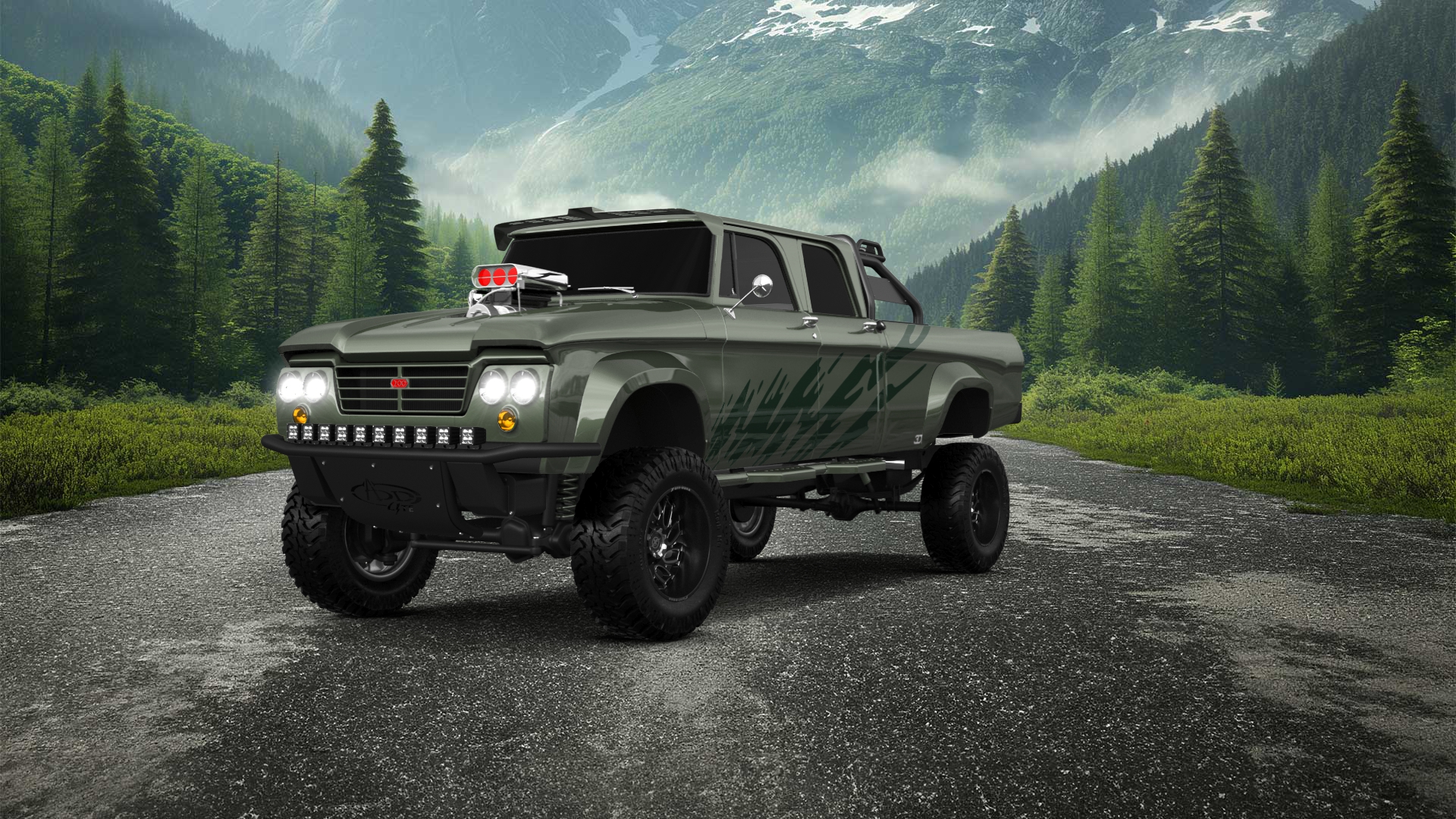 Dodge Power Wagon 4 Door pickup truck 1964