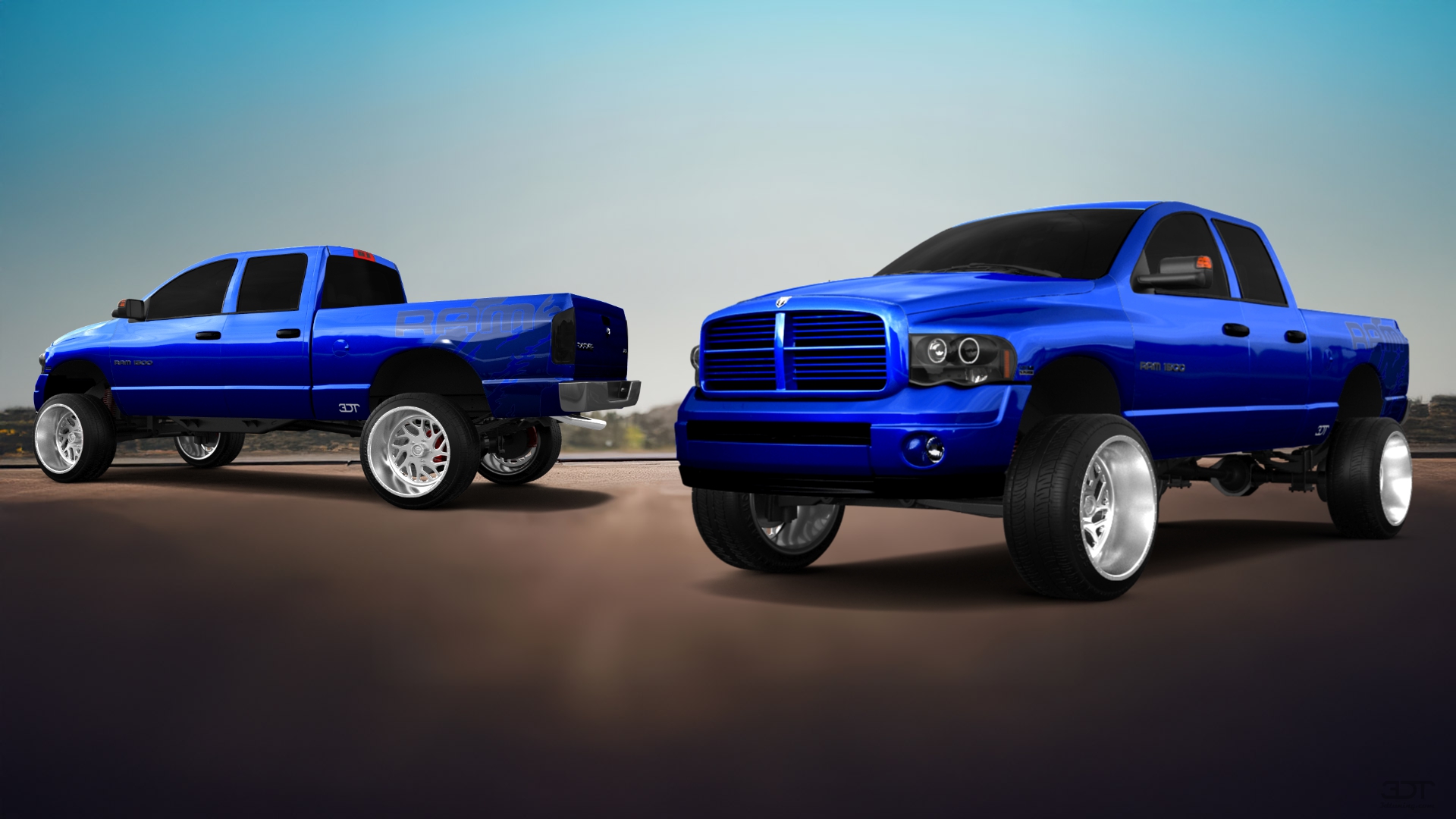 Dodge Ram 1500 6.4 ft box 4 Door pickup truck 2002 tuning