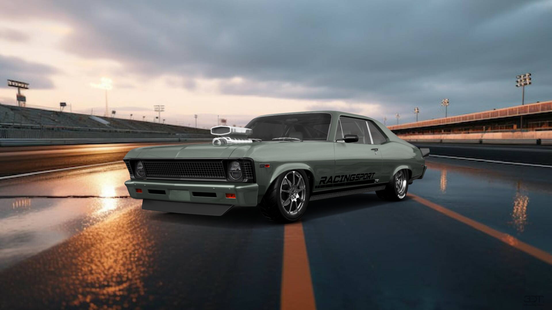 drag race Chevrolet Chevy II Nova 1968