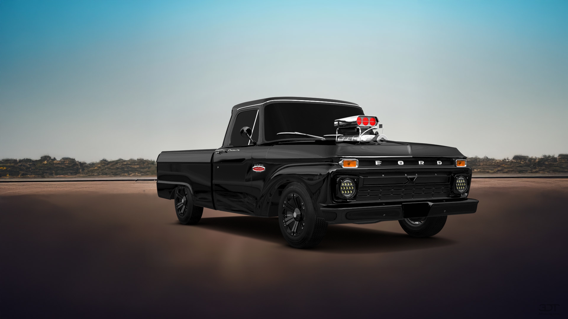 Ford F-100 Custom Cab 2 Door pickup truck 1966 tuning