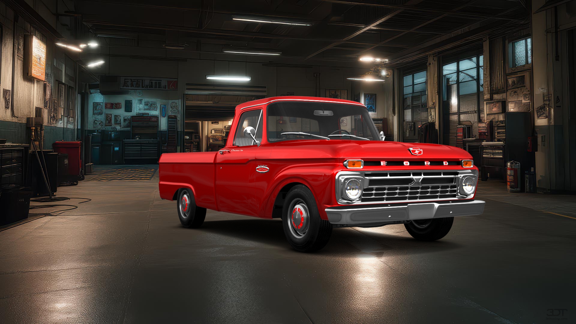 Ford F-100 Custom Cab 2 Door pickup truck 1966 tuning