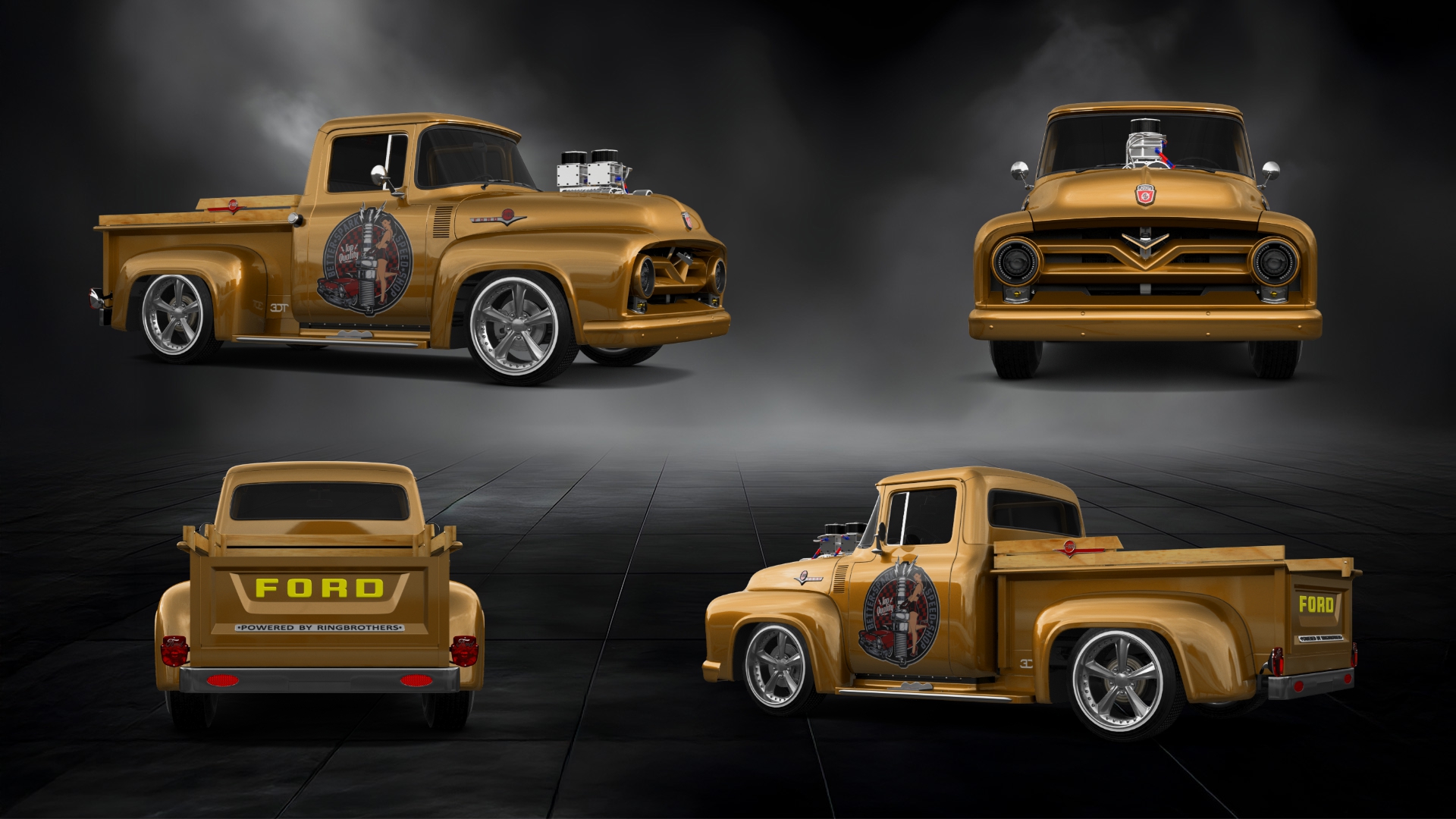 Ford F-100 2 Door truck 1956