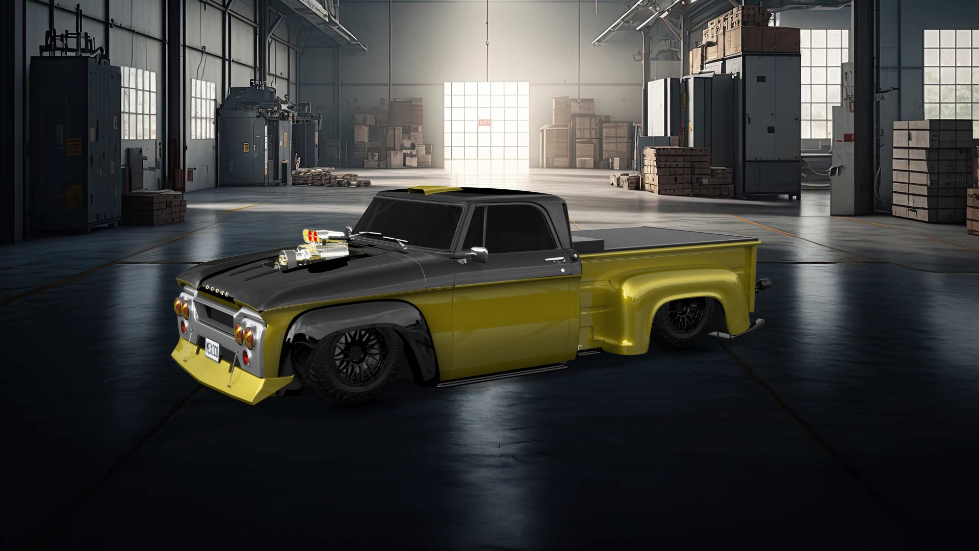 Dodge D-100 Stepside 2 Door pickup truck 1961 tuning