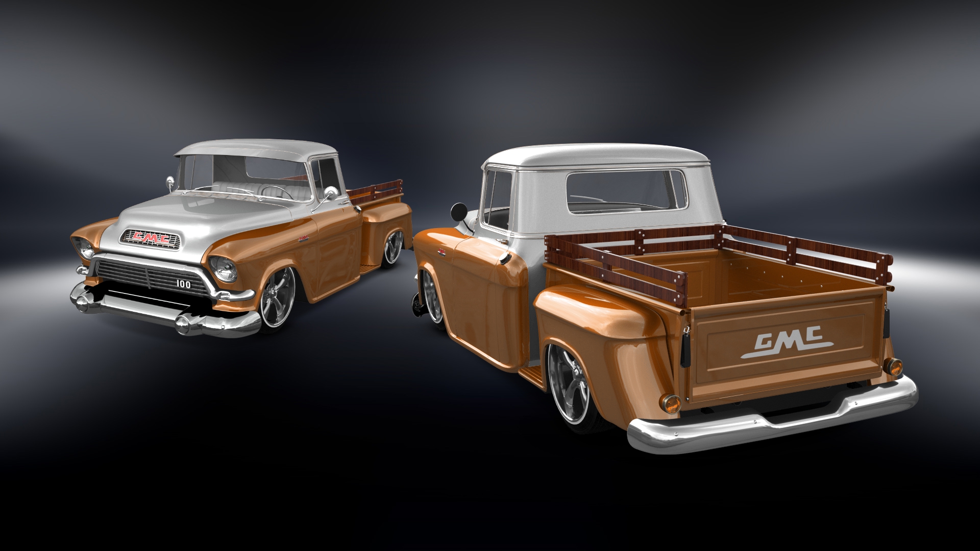 GMC 100 Stepside 2 Door pickup truck 1957 tuning
