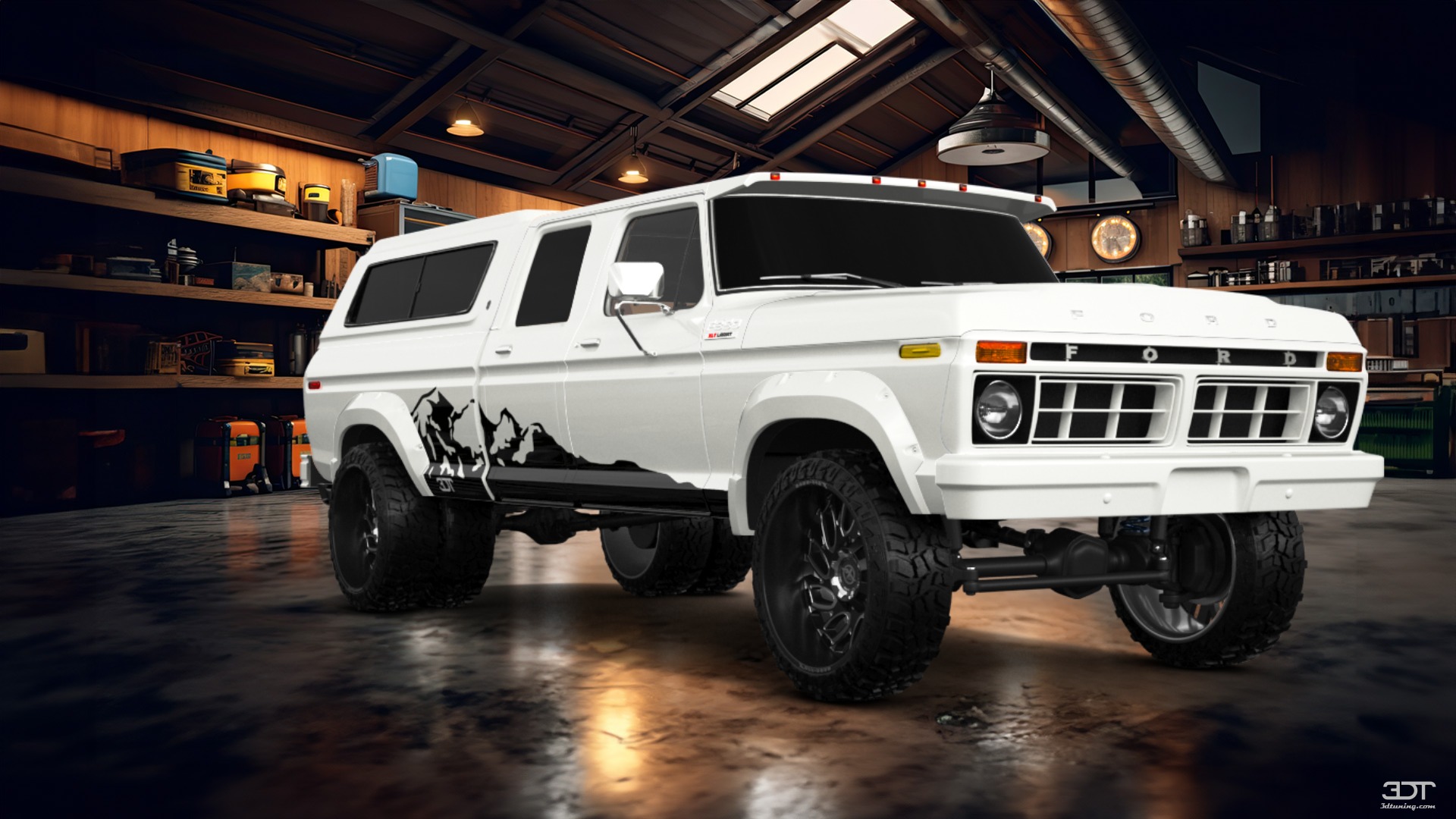 Ford F-350 Dually 4 Door pickup truck 1973 tuning